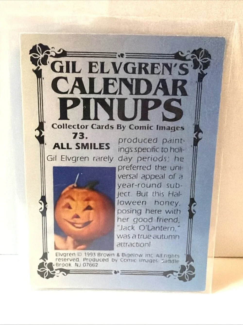 1993 Gil Elvgren Calendar Pinups Art Card Single #73 All Smiles Comic Images VTG
